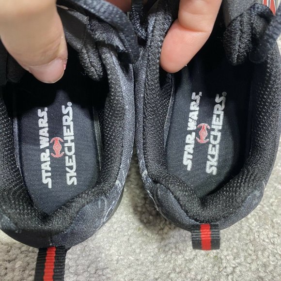 SKECHERS Youth EQUALIZER-MEGASONIC BLACK/RED STAR WARS 97020L Youth Size 12 - Picture 8 of 9